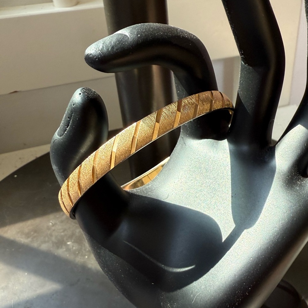 Vintage Monet Gold-Toned Textured Bracelet